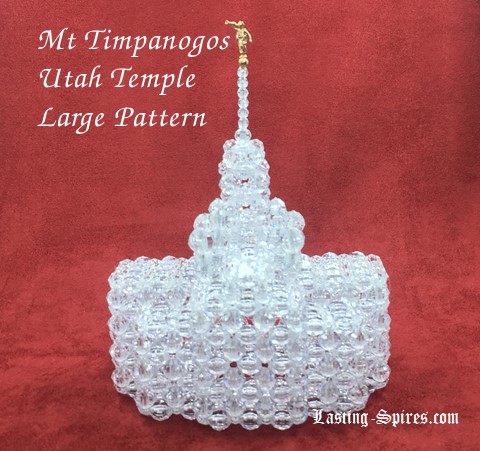 Mt Timpanogos Utah Temple-Large Pattern with ID including Moroni